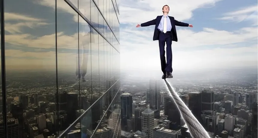 osoba wychodząca ze strefy komfortu