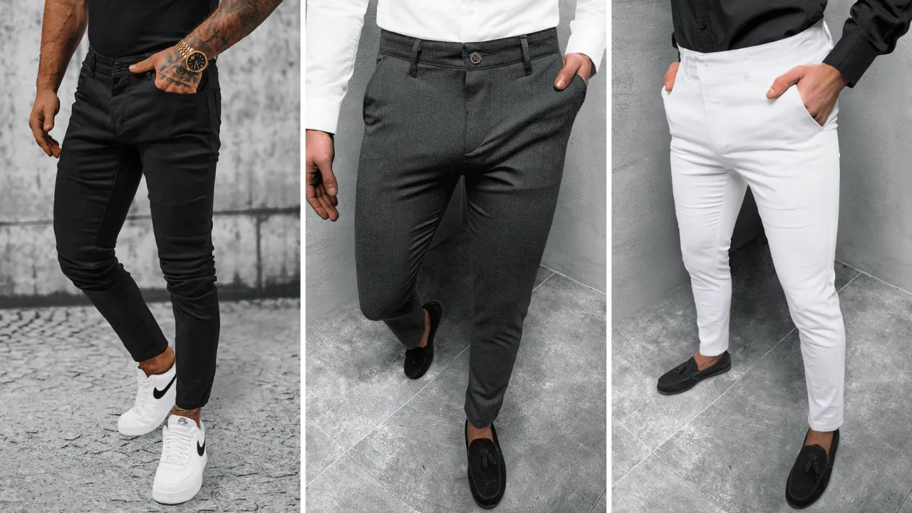 Męskie stylizacje spodnie 3/4 buty