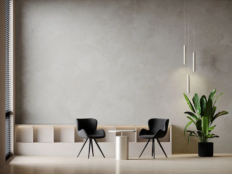 Przykłady tynków dekoracyjnych w nowoczesnych wnętrzach