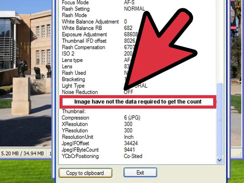 irfanview exif shutter count