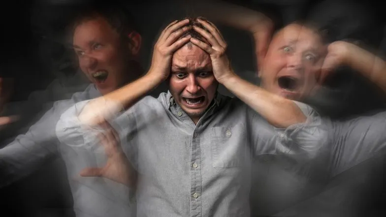 Osoba z objawami psychozy