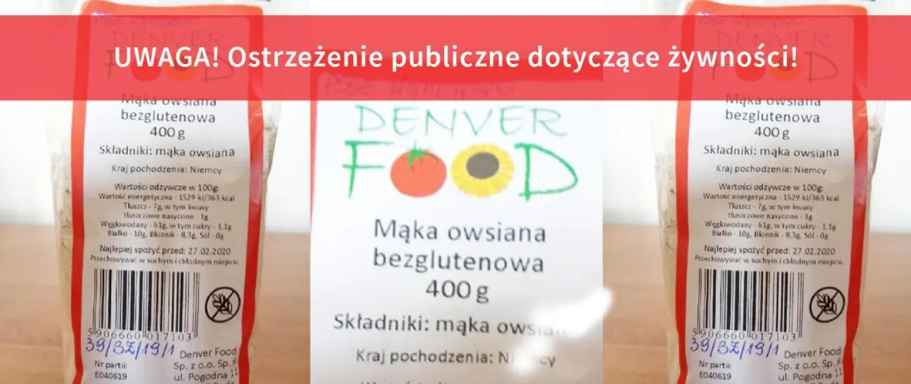 Mąka owsiana bezglutenowa certyfikowana