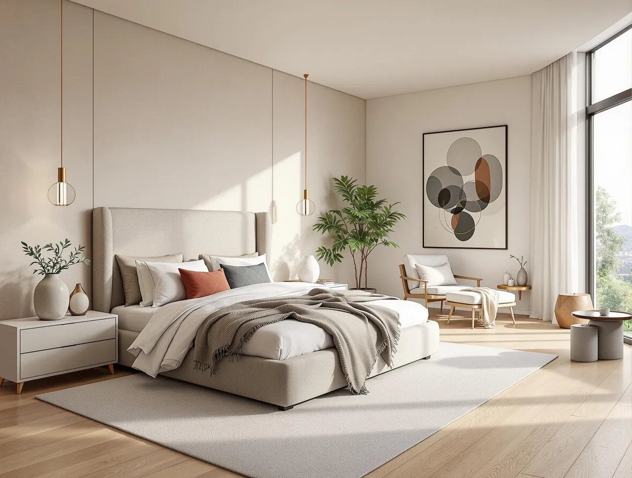 Mała sypialnia w bloku aranżacje