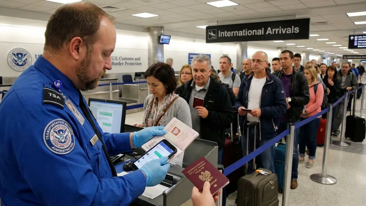 lotnisko czerwona zielona linia odprawa celna