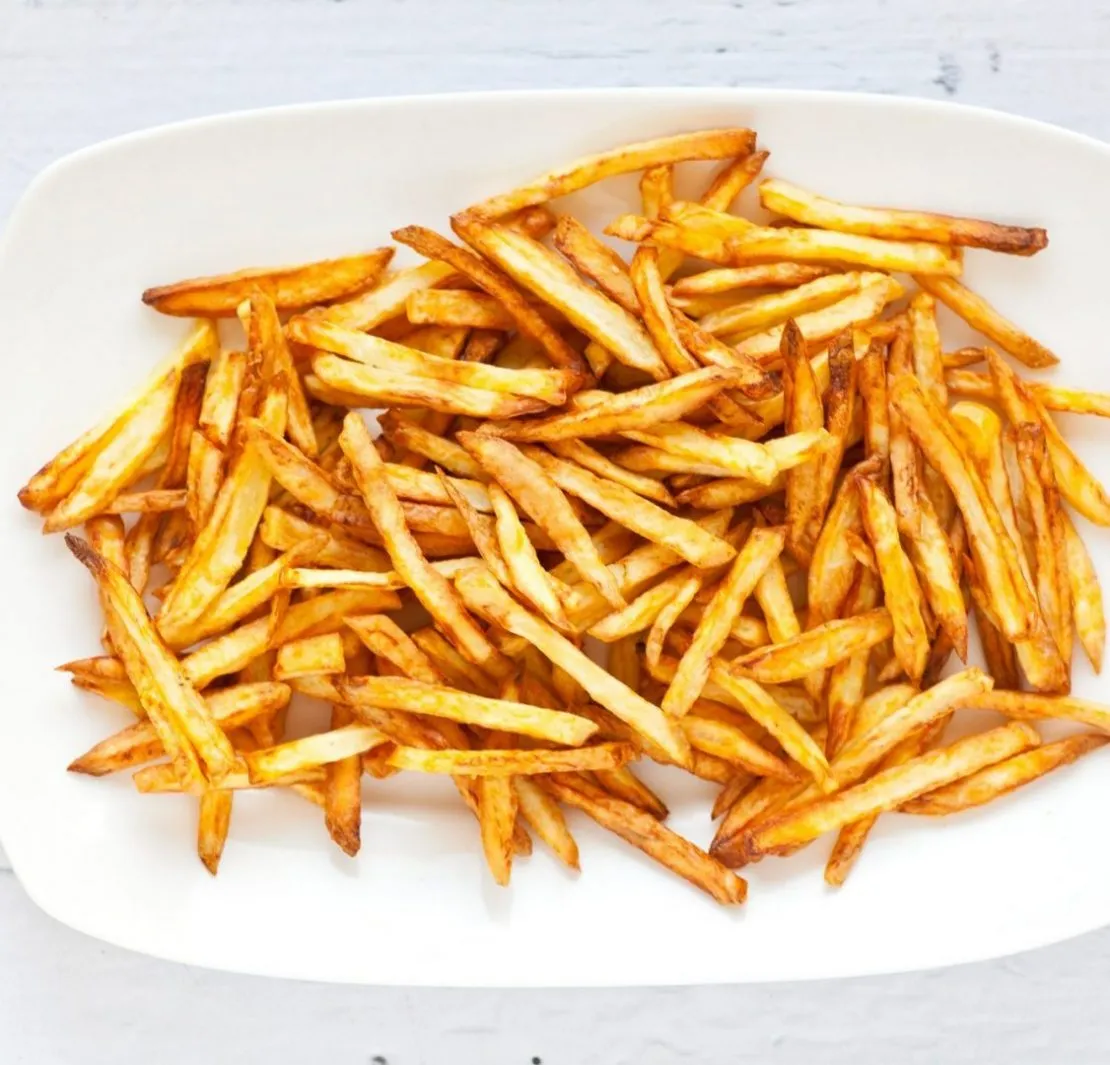 miękkie frytki, przypalone frytki