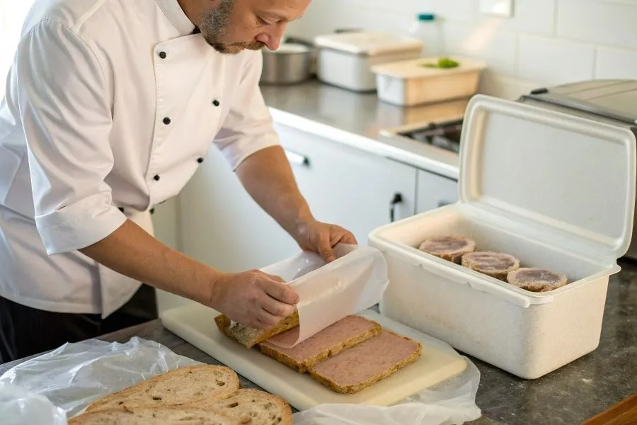 Jak prawidłowo zamrozić pasztet, porcje pasztetu w pojemnikach