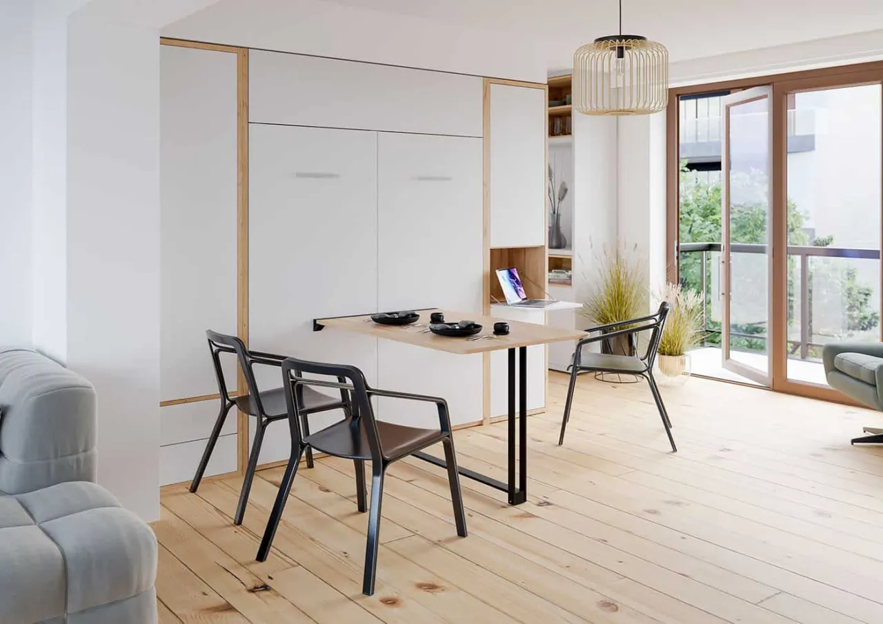 meble wielofunkcyjne małe mieszkanie sofa półkotapczan