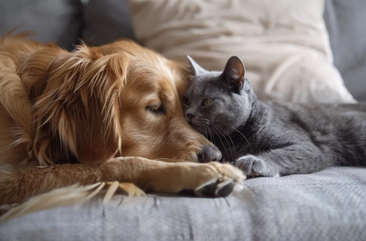 weterynarz badający zwierzęta w klinice