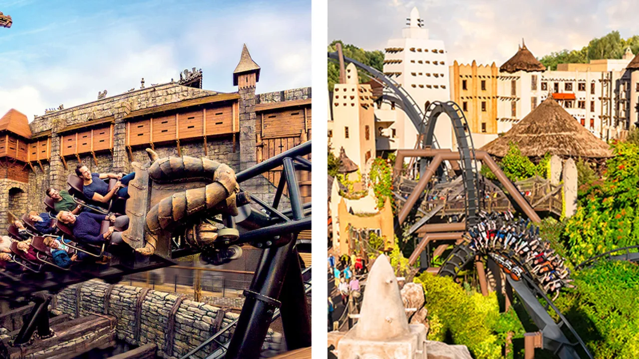 Phantasialand Taron F.L.Y. Black Mamba collage
