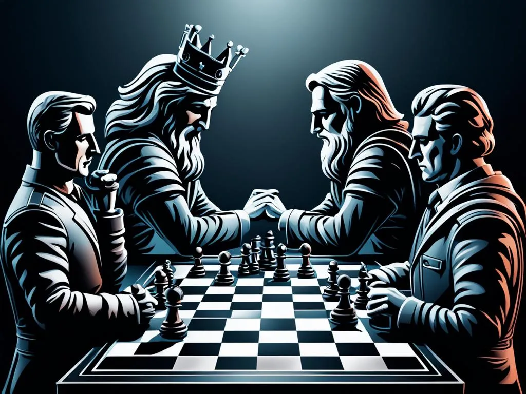 Najwięksi mistrzowie świata w szachach kolaż