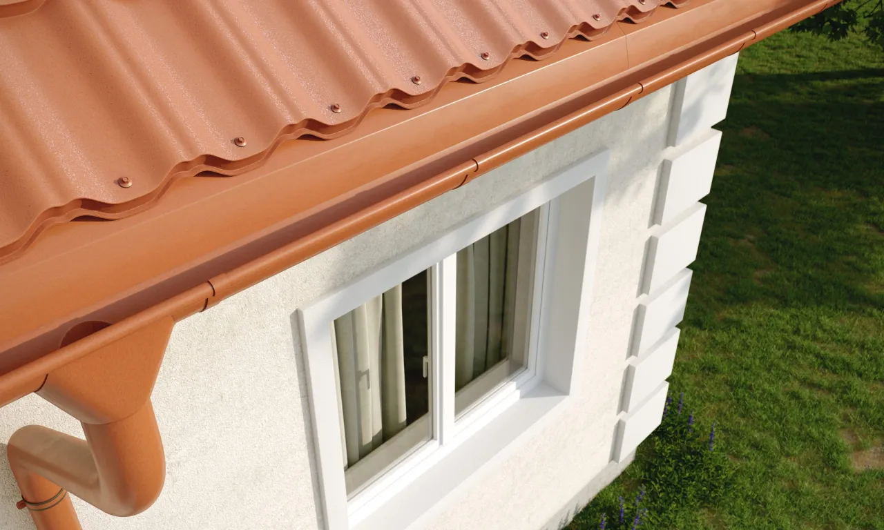 Zacieki na elewacji od źle zamontowanych rynien