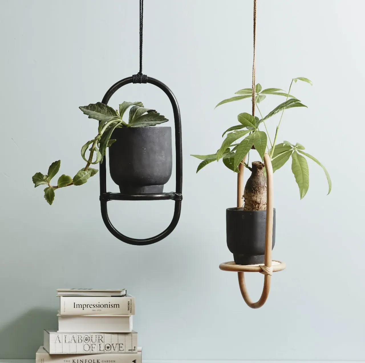 Kwietnik z roślinami zwisającymi