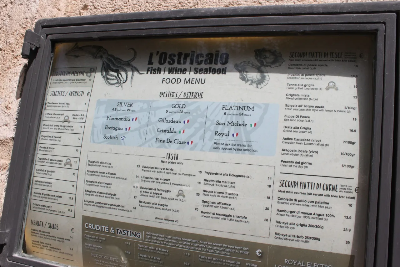 Malta przykładowe ceny jedzenia