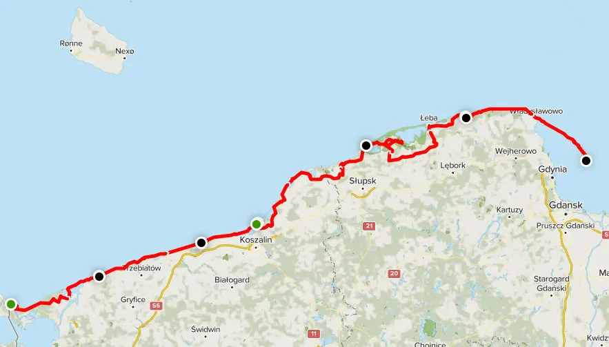 Trasa rowerowa nad morzem R10