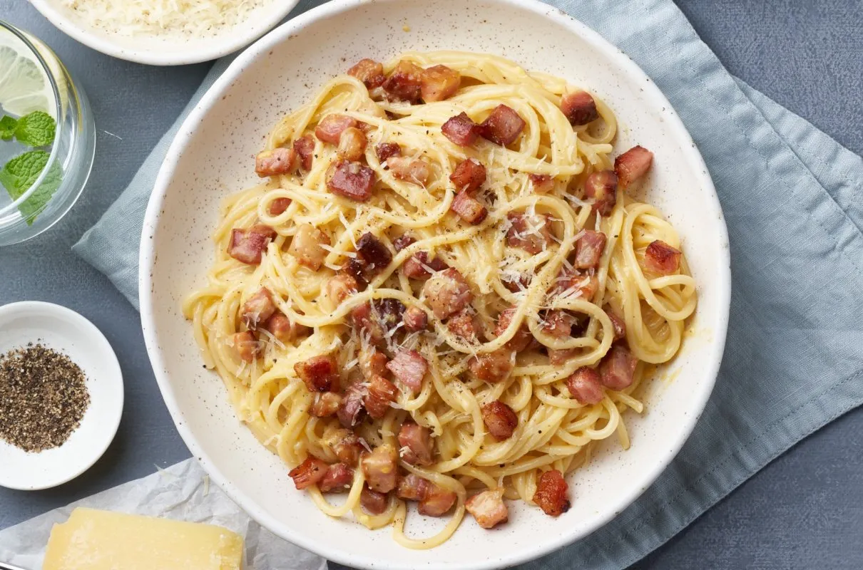 Składniki na carbonarę Magdy Gessler