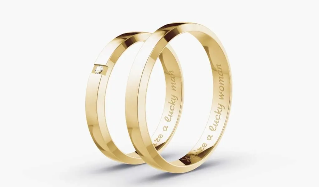 grawer laserowy vs diamentowy na obrączce przykłady