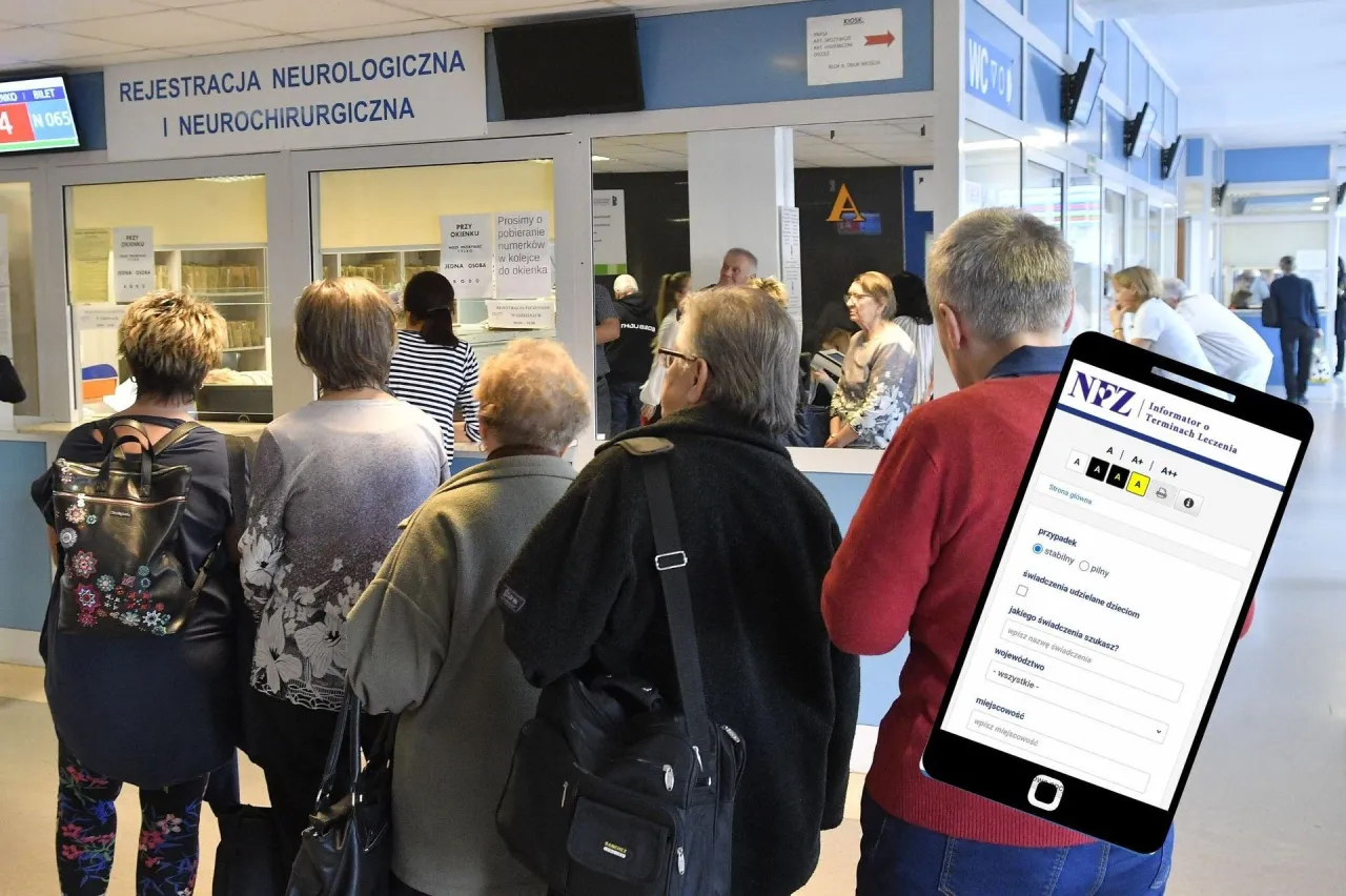 Strona informatora NFZ o kolejkach