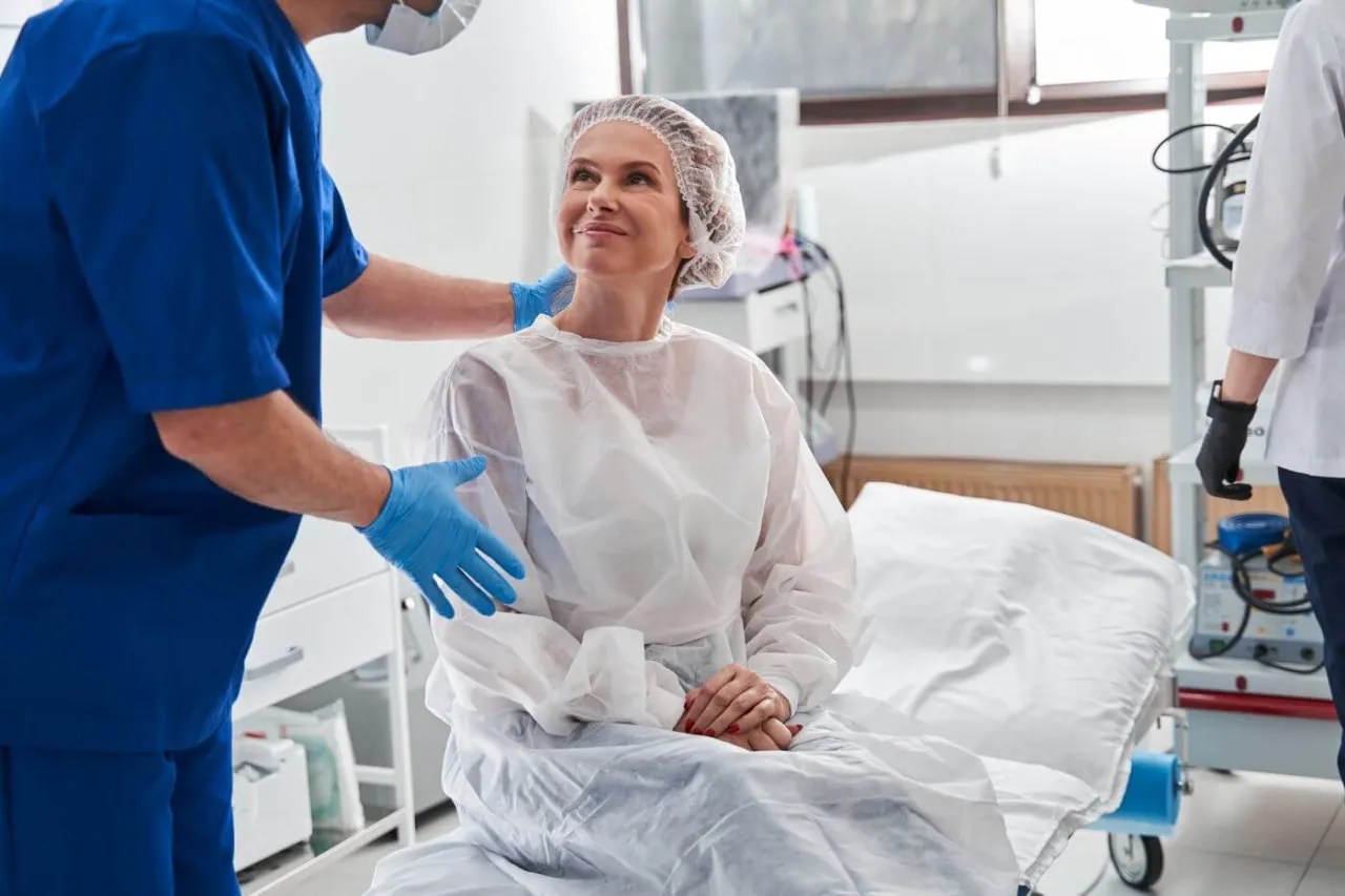 Patient preparing for medical procedure