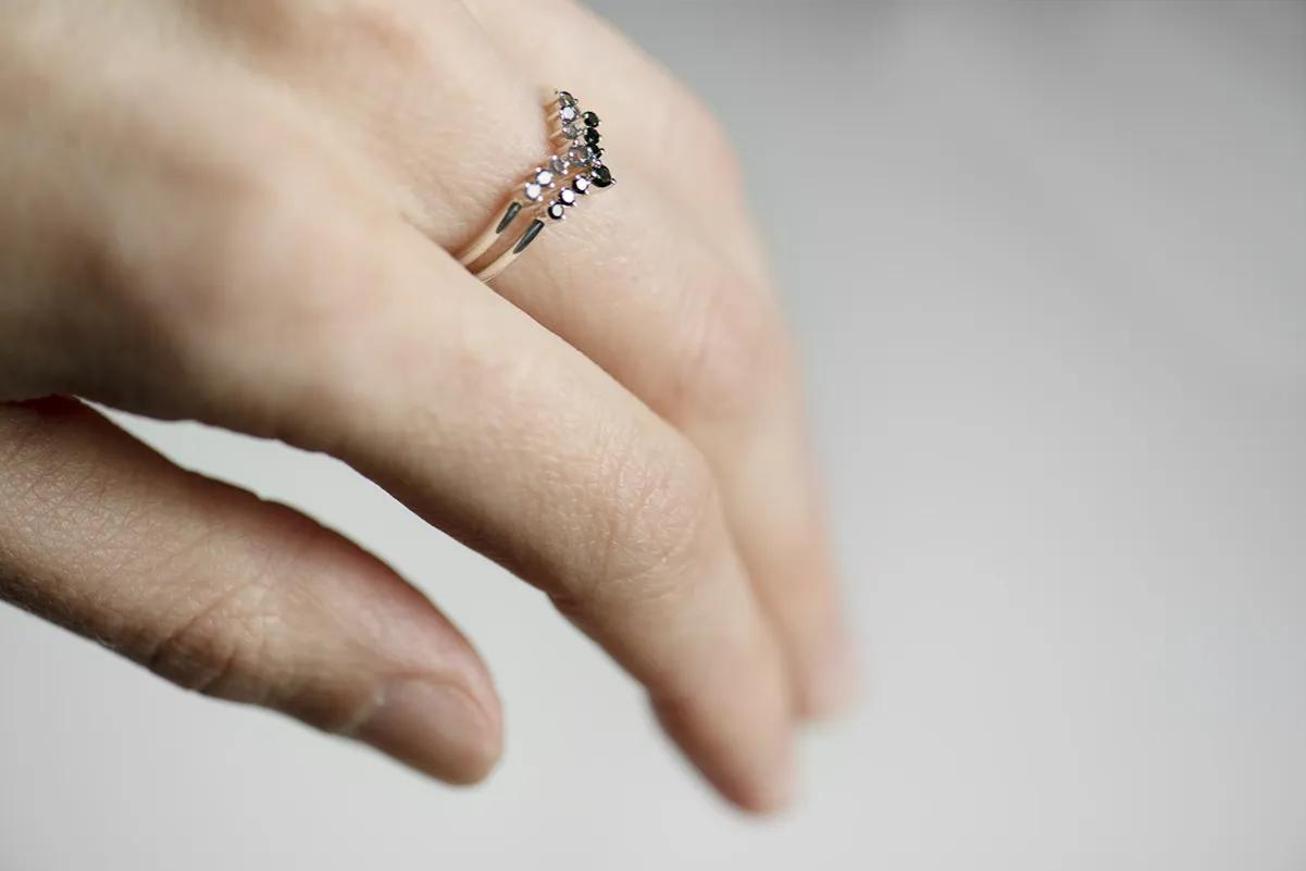 stylizacje pierścionk&oacute;w obrączkowych stacking