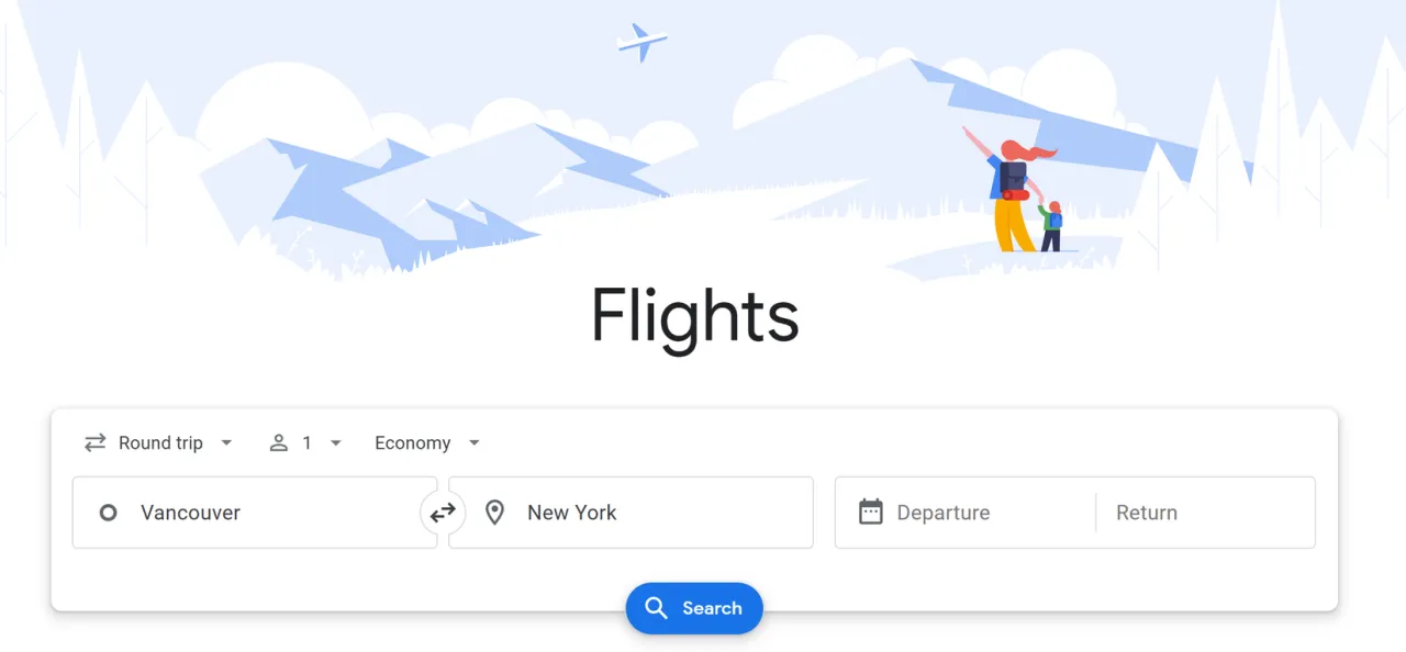 Wyszukiwarka lot&oacute;w Skyscanner Google Flights
