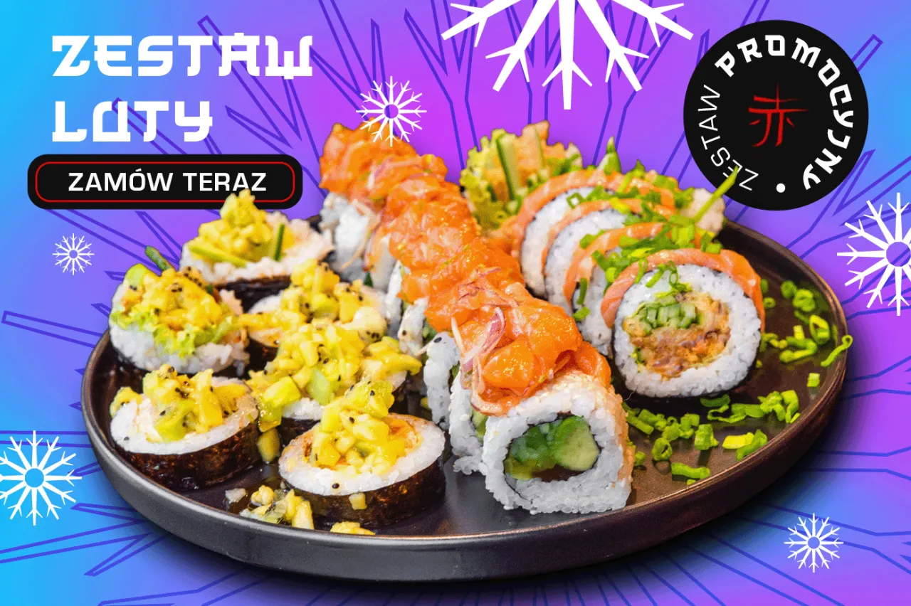 California Roll na talerzu