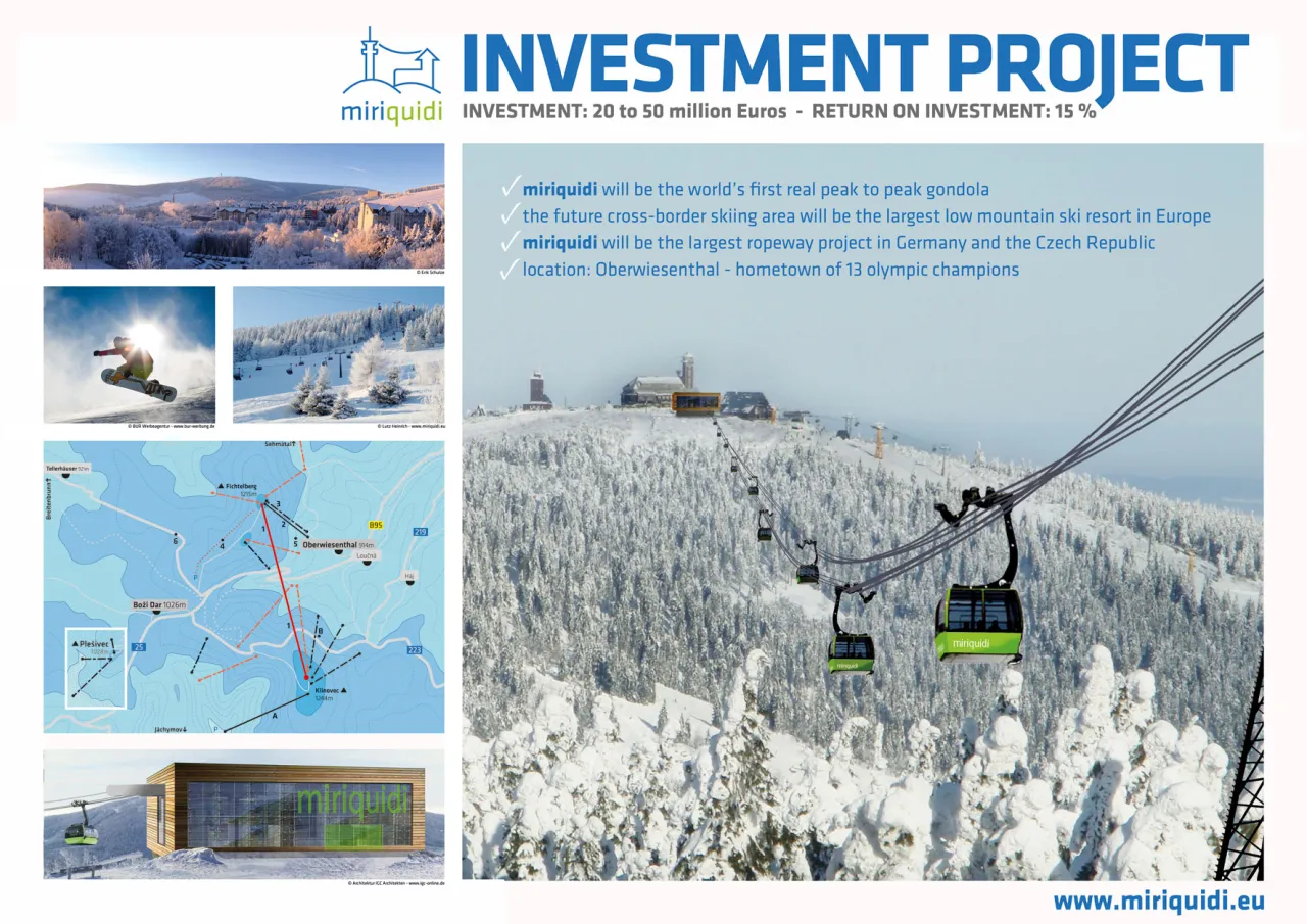 L&auml;nderschaukel Erzgebirge Fichtelberg Kl&iacute;novec Seilbahn