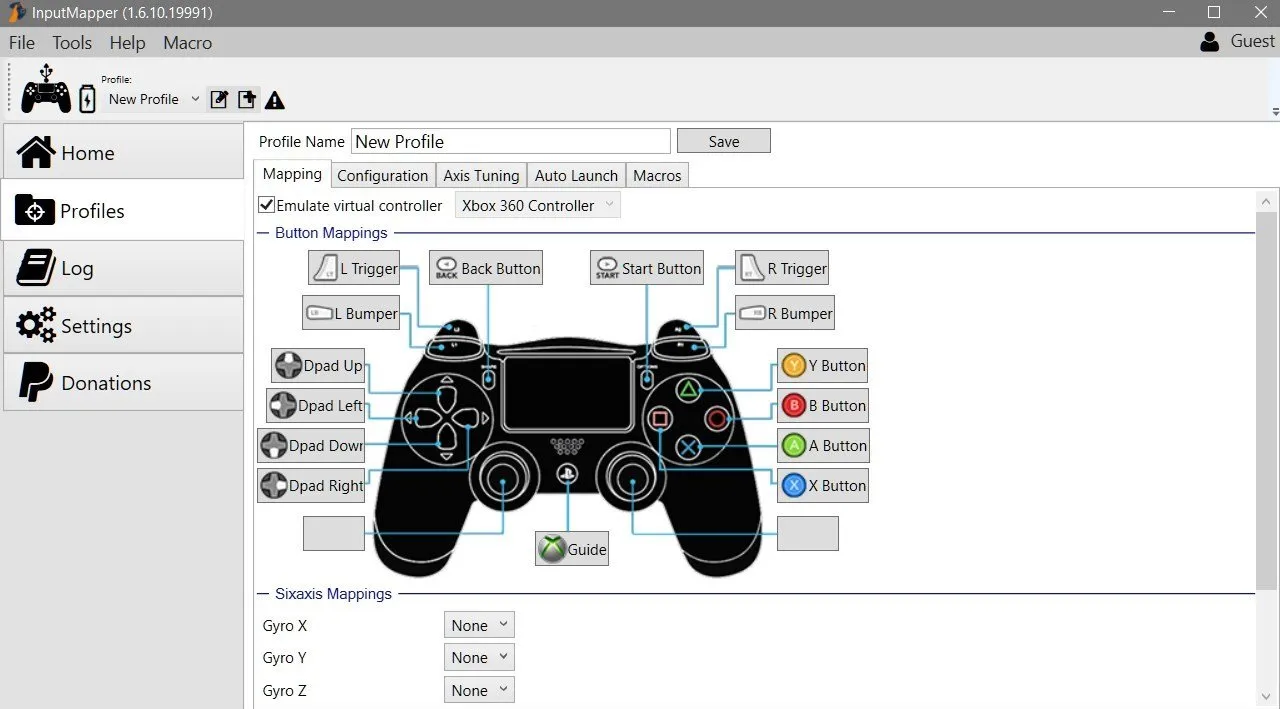 Pad PS4 na PC schemat połączenia