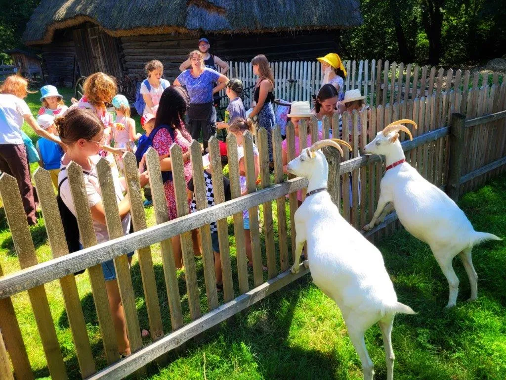 Skansen Chorzów lato ludzie