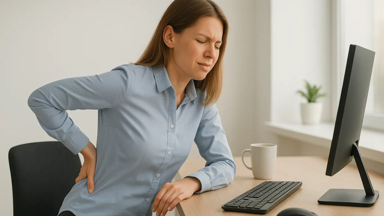 najczęstsze błędy w pozycji siedzącej infografika