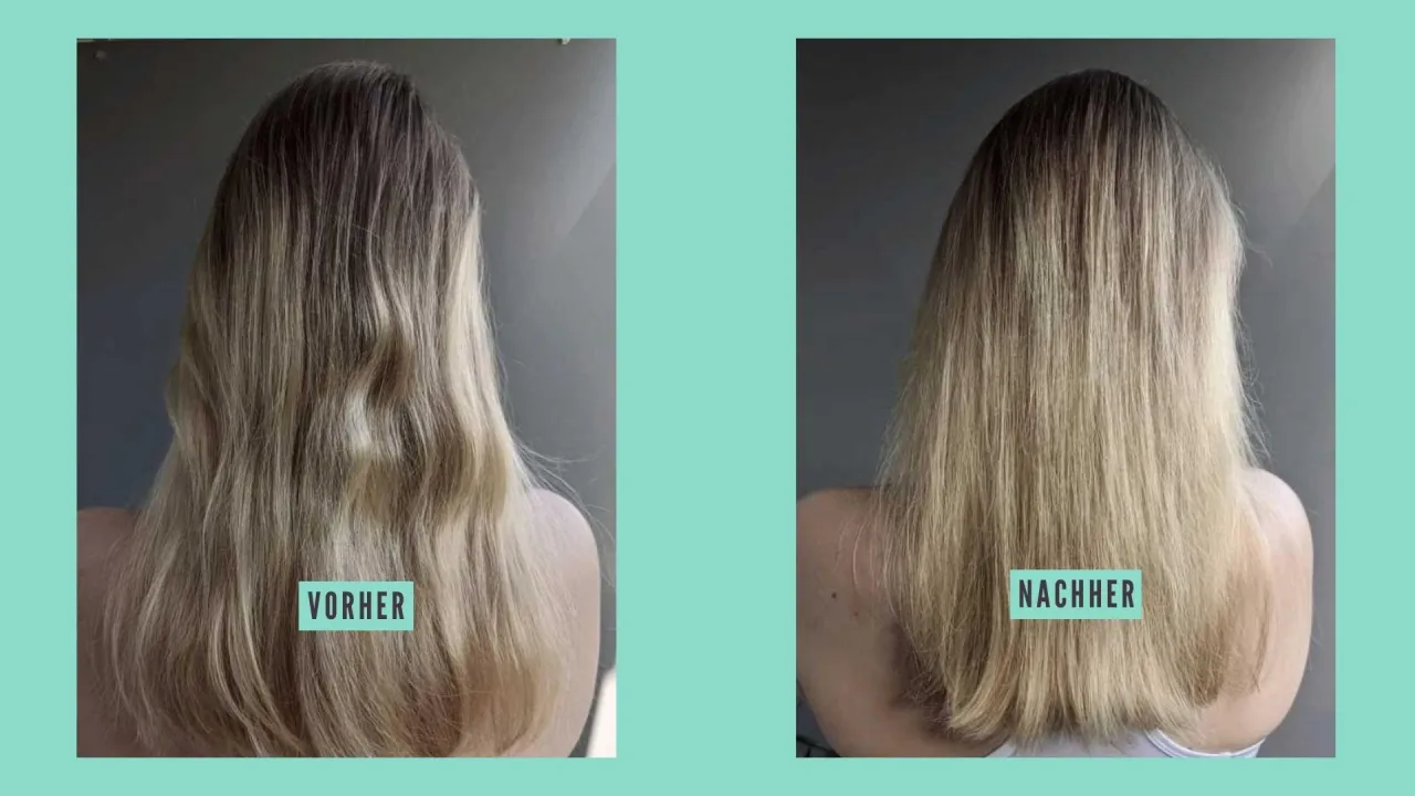 Haar-Glossing Vorher Nachher Vergleich