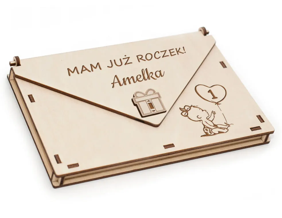 prezent na roczek koperta pieniądze