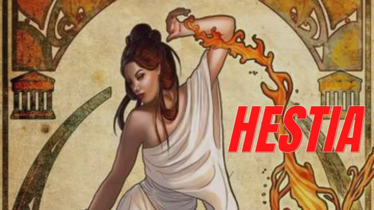 Hestia z pochodnią lub ogniskiem