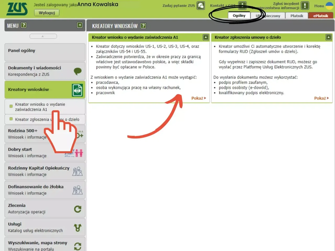 Pracownik delegowany dokument A1