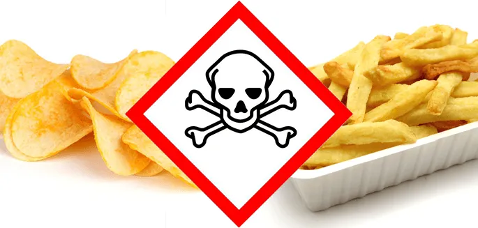 akrylamid w frytkach złoty kolor