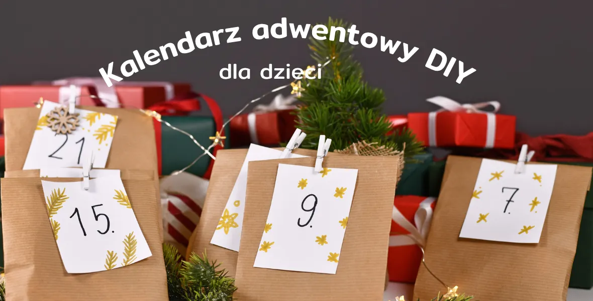 dziecko tworzące kalendarz adwentowy DIY