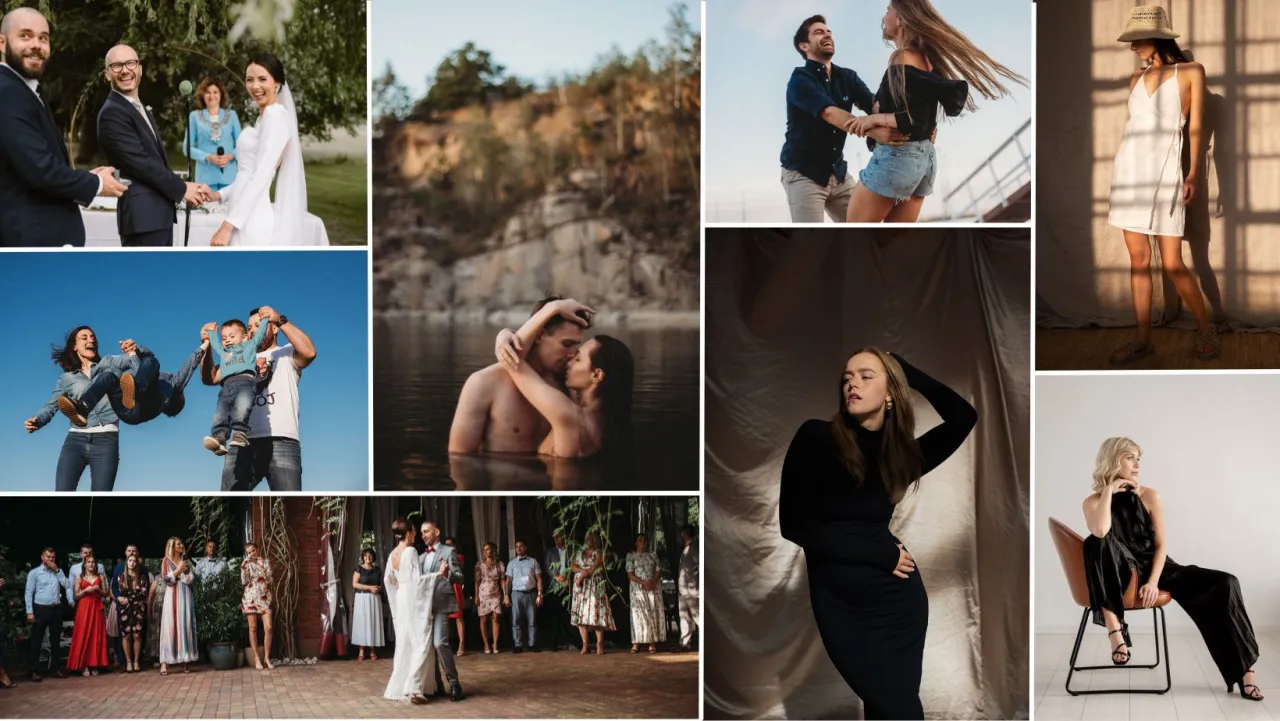 Szukasz inspiracji, jak znaleźć fotografa ślubnego? Zobacz zdjęcia par, rodzin i sesji w różnych stylach.