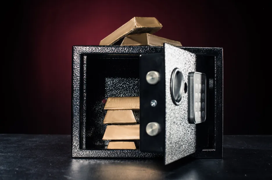 bezpieczne przechowywanie złota w sejfie