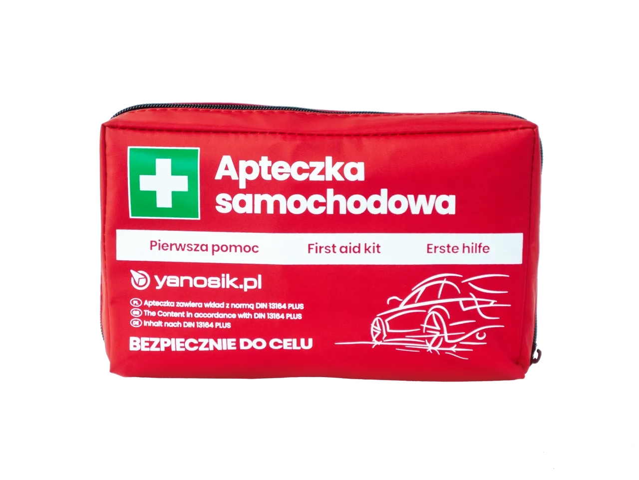 apteczka samochodowa norma DIN 13164 zawartość