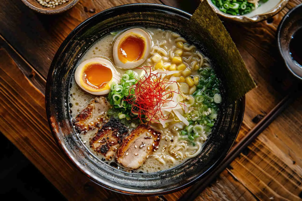 różne rodzaje ramenu w restauracji