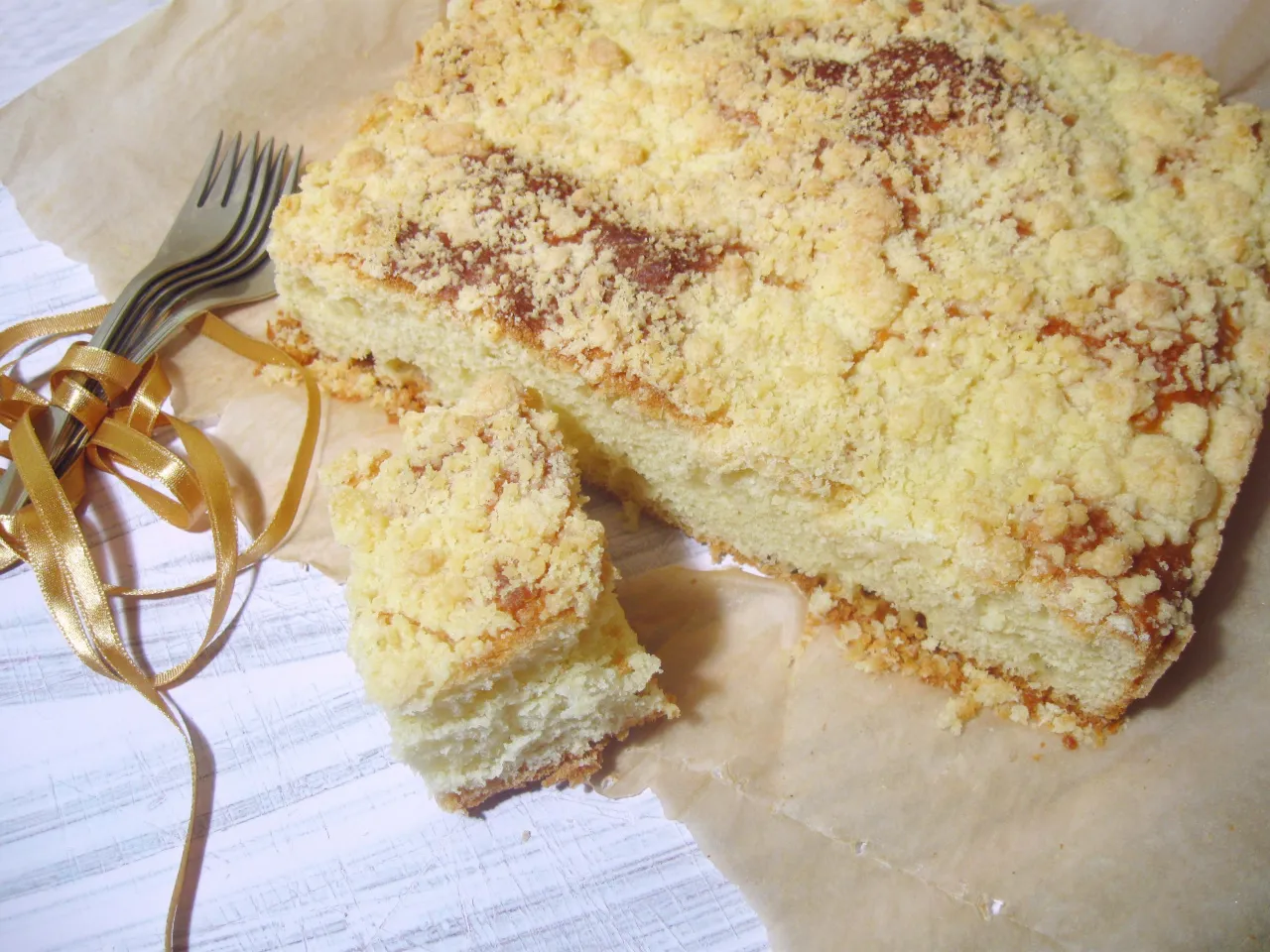 Składniki na ciasto drożdżowe z kruszonką