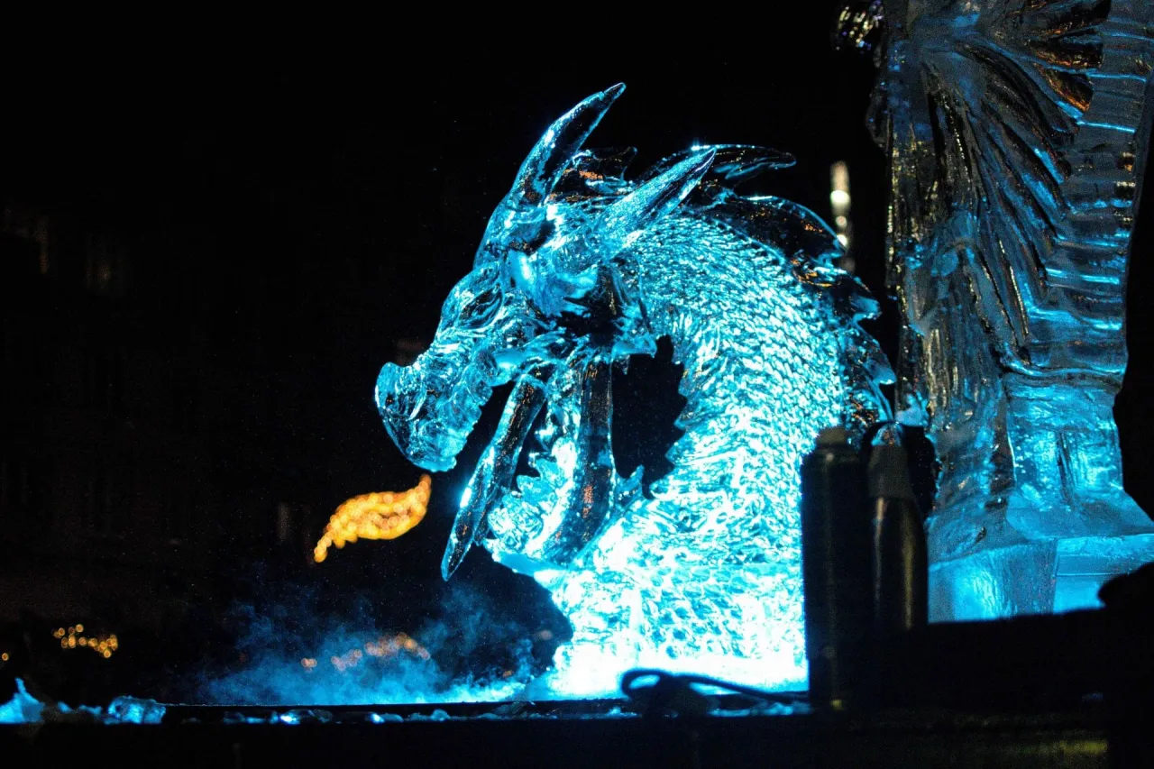 Stihl POZnań Ice Festival rzeźby lodowe
