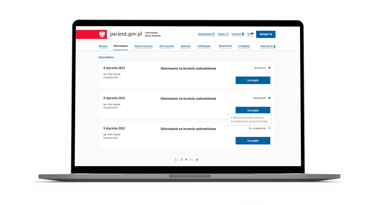 e-skierowanie na rehabilitację IKP
