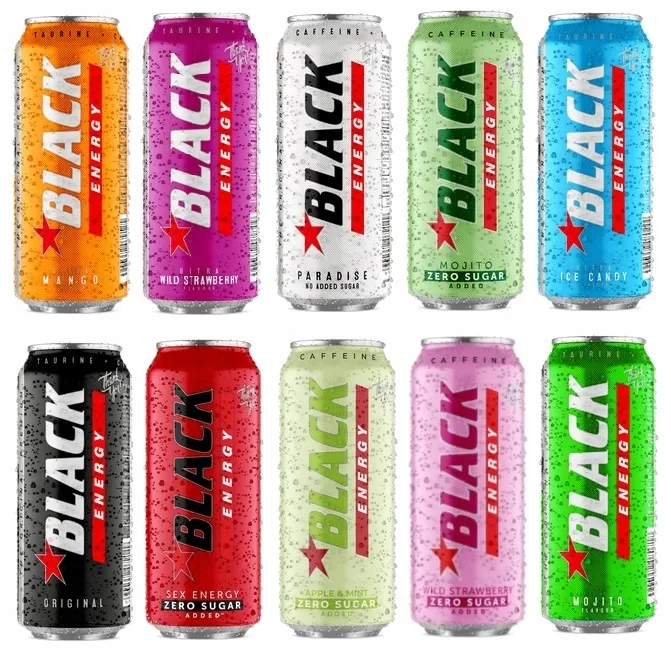 smaki napojów energetycznych black