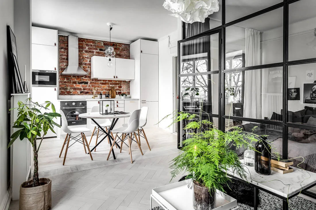 szara podłoga w stylu skandynawskim industrialnym nowoczesnym glamour