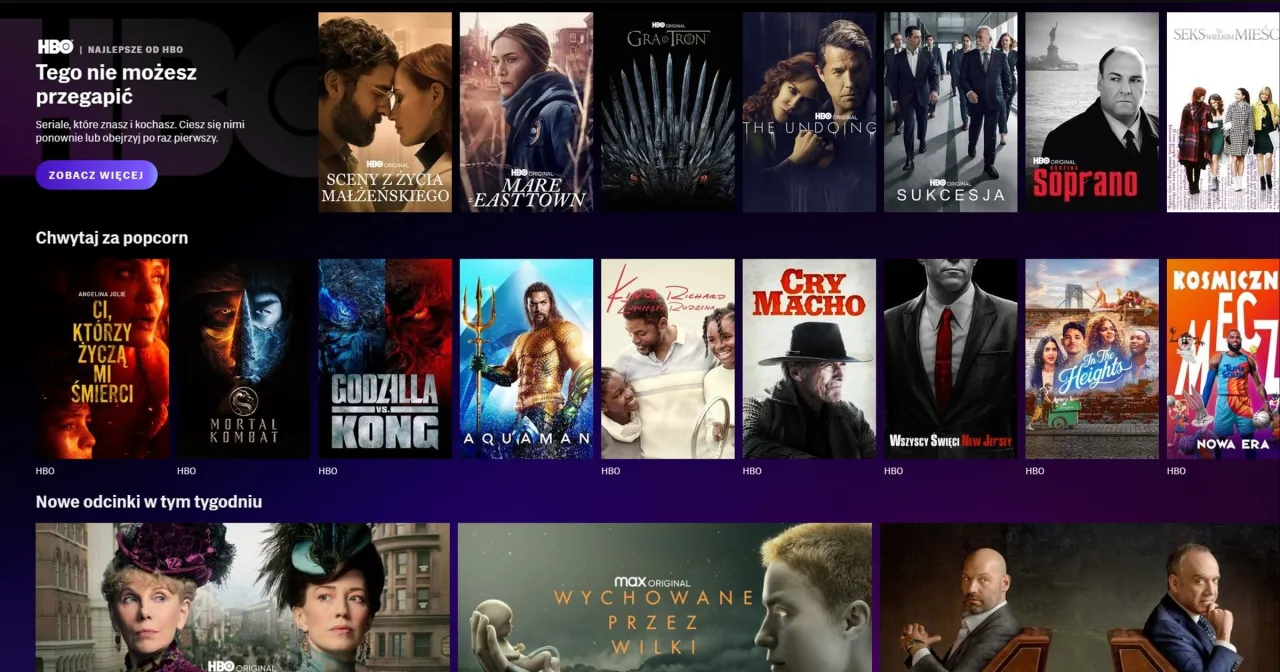 kolaż najlepszych seriali HBO Max wszech czasów