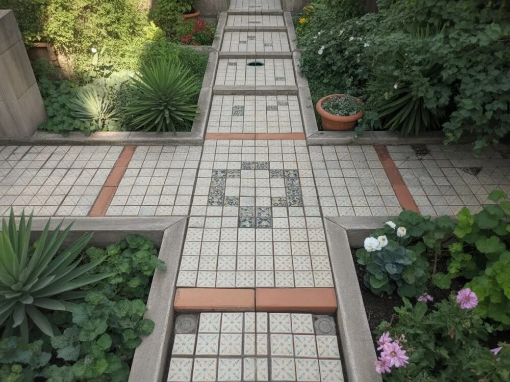 stare kafelki do ogrodu przygotowanie materiału