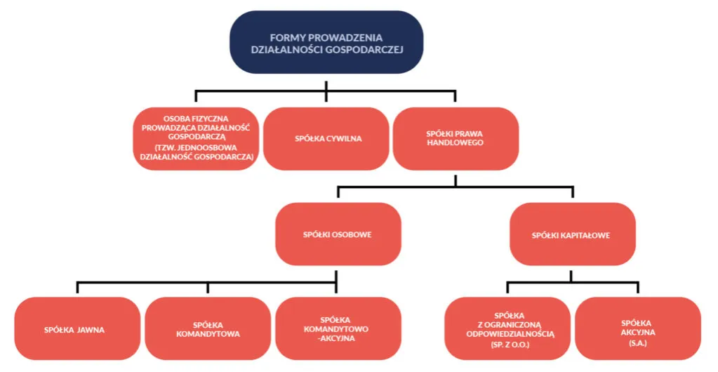 różne formy działalności gospodarczej w Polsce