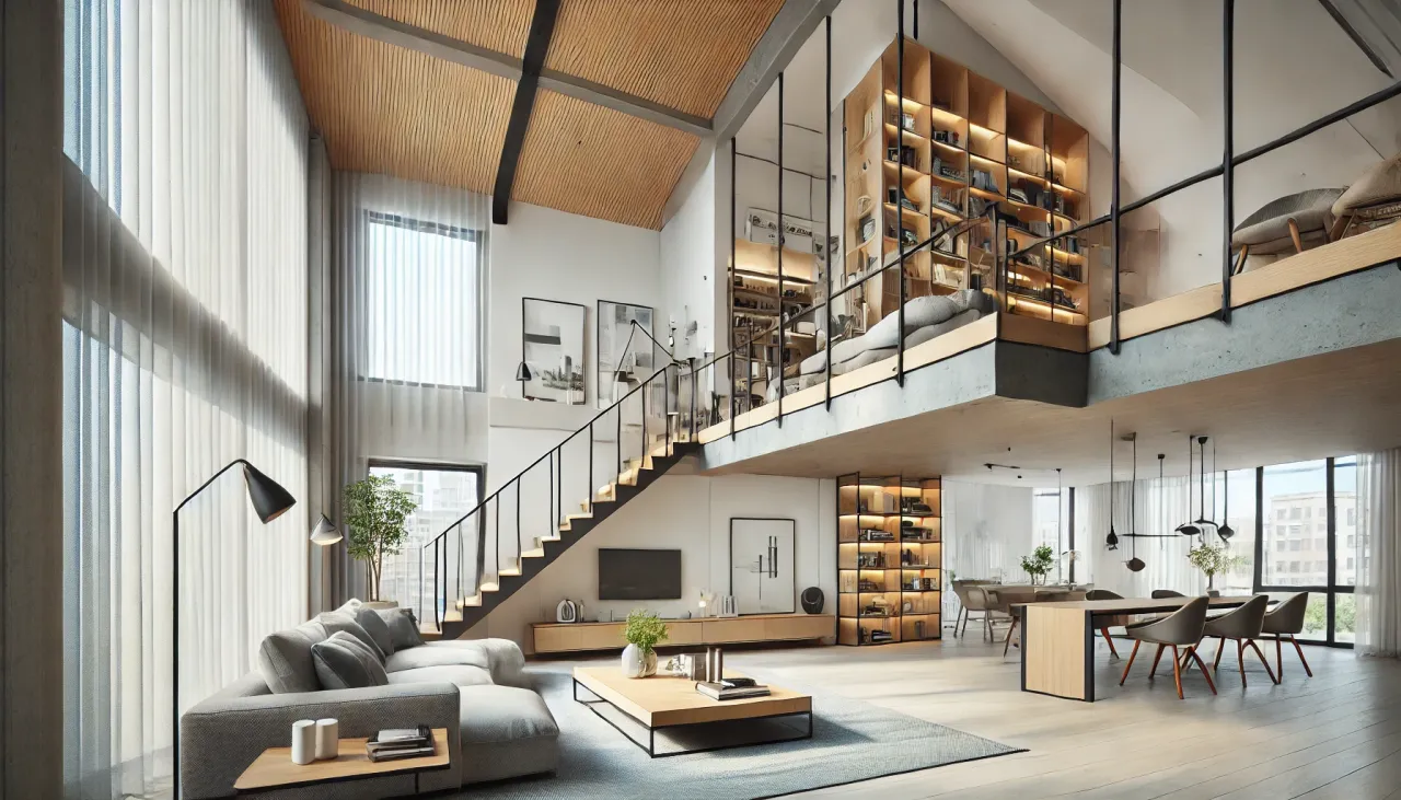 Nowoczesna antresola z biblioteczką i miejscem do spania. Zastanawiasz się, ile kosztuje antresola? Ten projekt zachwyca.