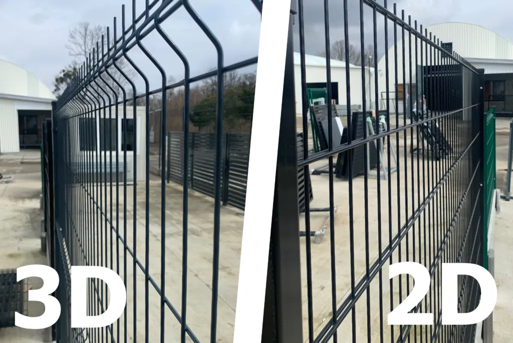 Przykładowe ogrodzenia panelowe 2D i 3D