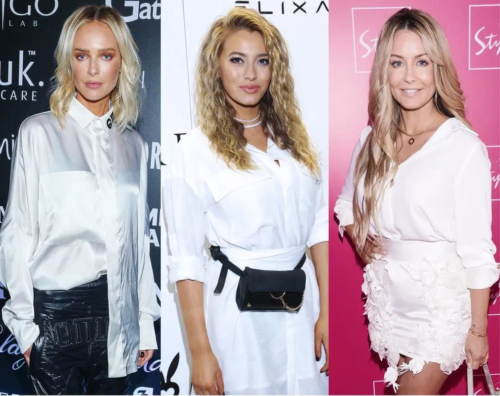 kobieta wiążąca koszulę na dole, modne stylizacje